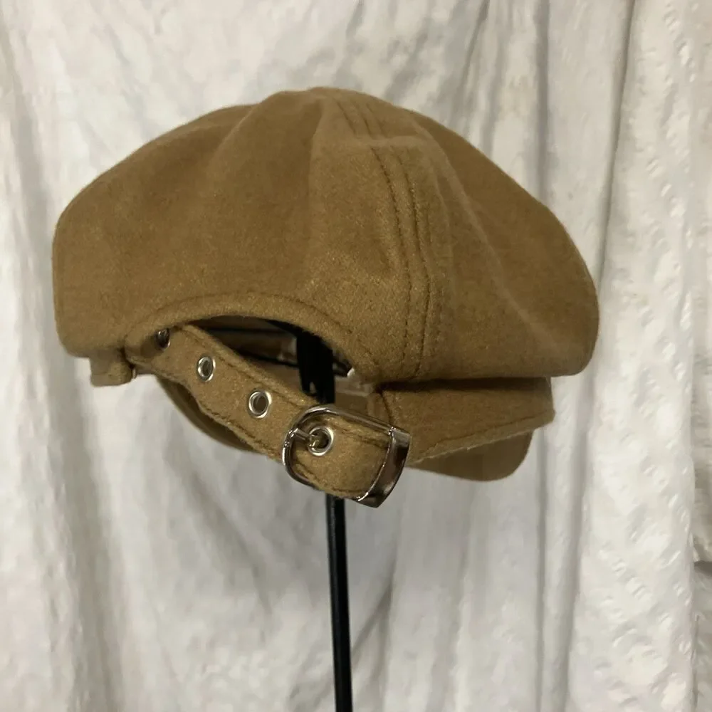 Betmar New York Beige Newsboy Cabbie Hat Women Adjustable Adult Polyester - Picture 4 of 11